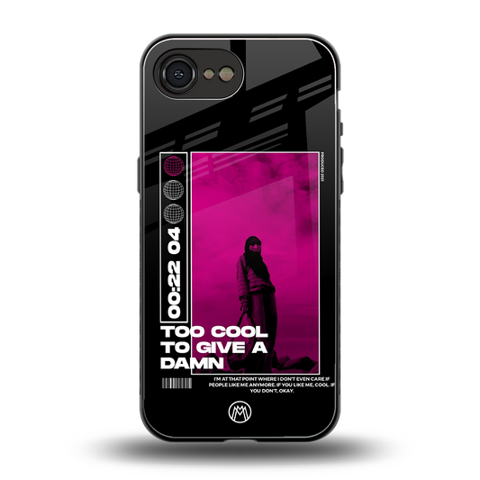 too cool to give a damn back phone cover | glass case for iphone 16e