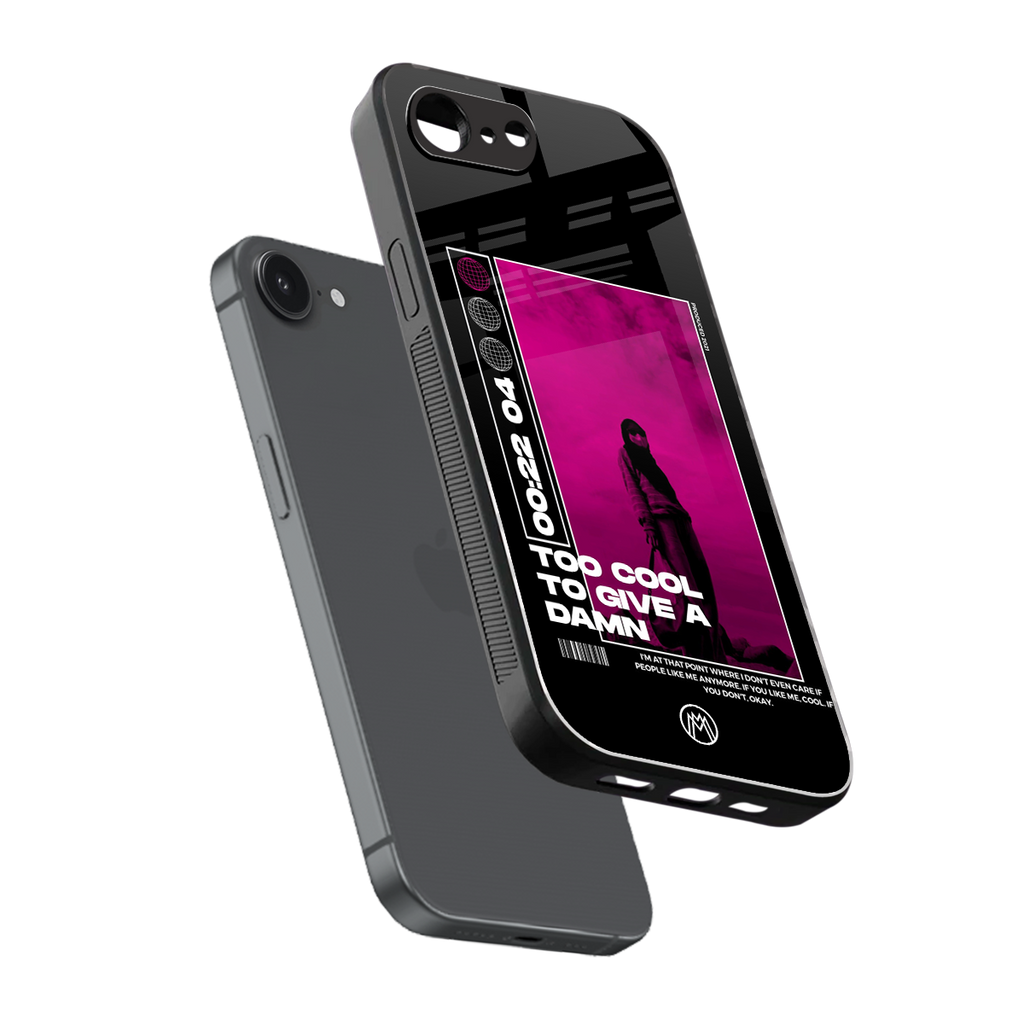 too cool to give a damn back phone cover | glass case for iphone 16e