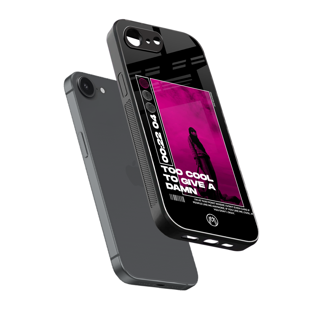 too cool to give a damn back phone cover | glass case for iphone 16e