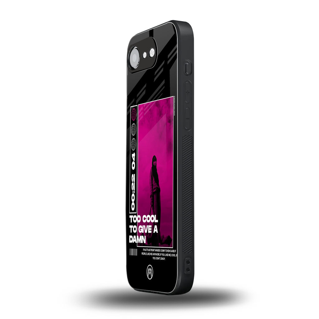 too cool to give a damn back phone cover | glass case for iphone 16e