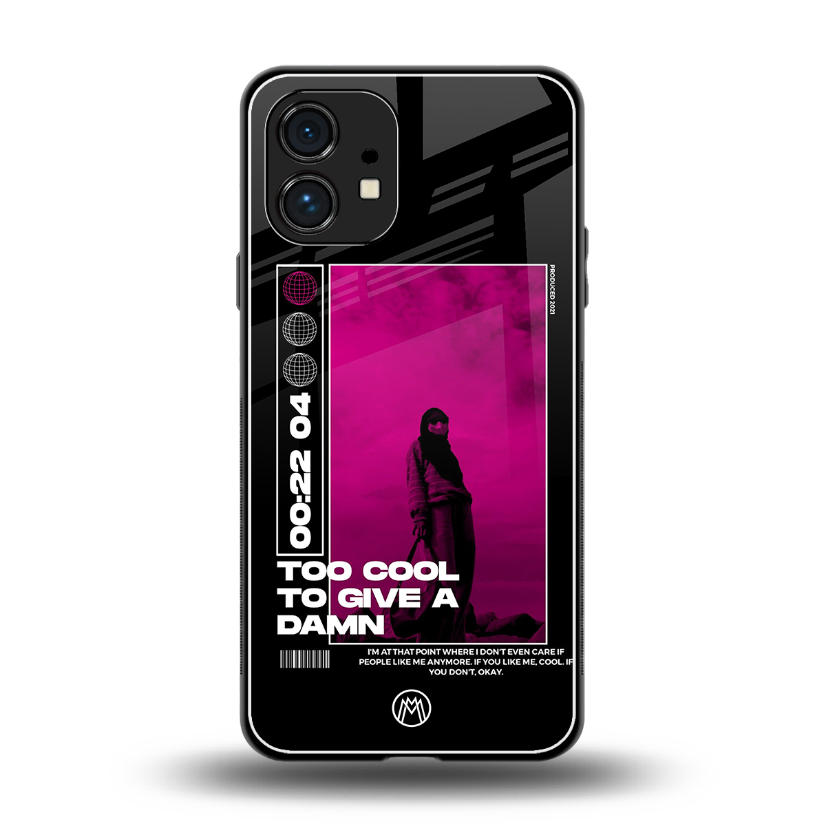 too cool to give a damn back phone cover | glass case for nothing phone 1
