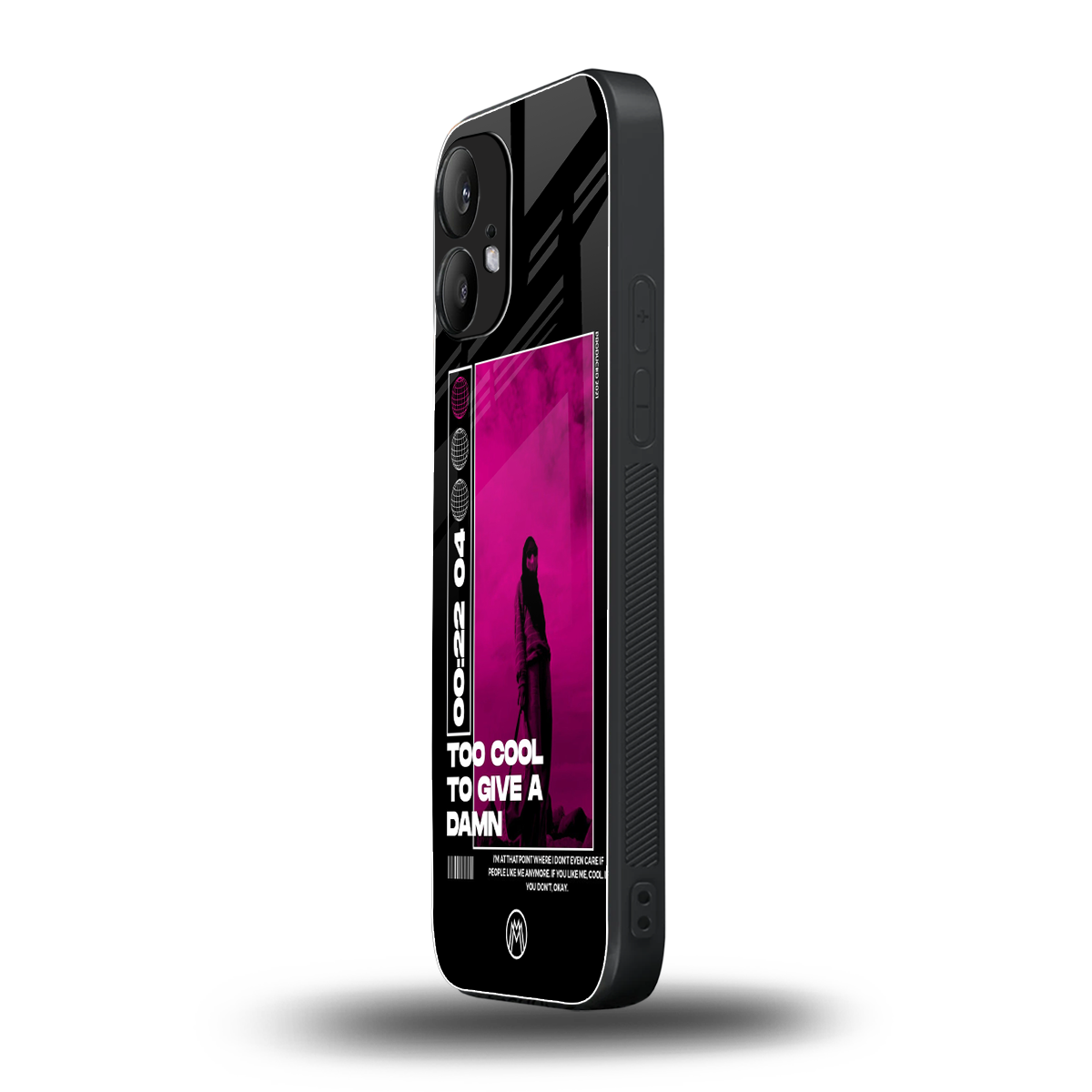 too cool to give a damn back phone cover | glass case for nothing phone 2