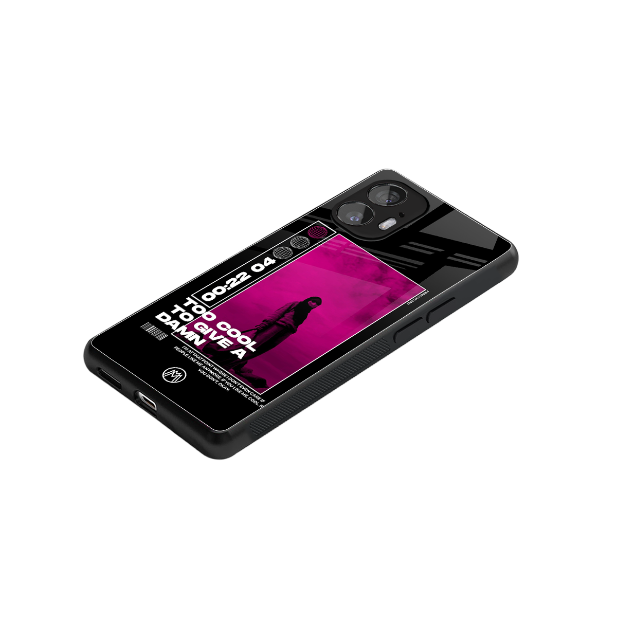 too cool to give a damn back phone cover | glass case for nothing phone 2