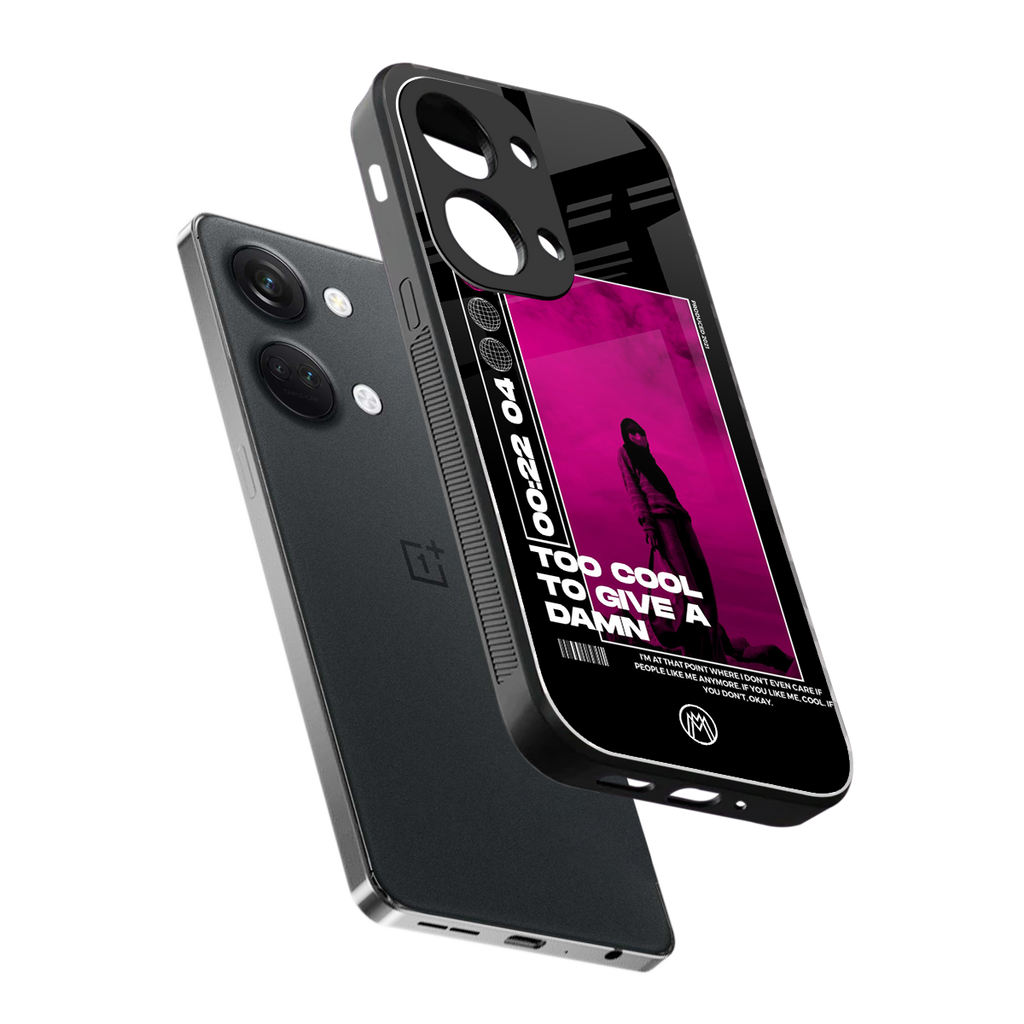 too cool to give a damn back phone cover | glass case for oneplus nord 3