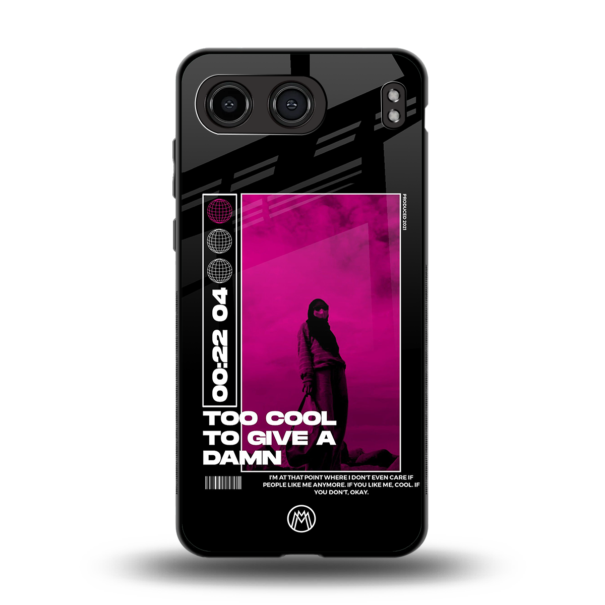 too cool to give a damn back phone cover | glass case for oneplus nord 4