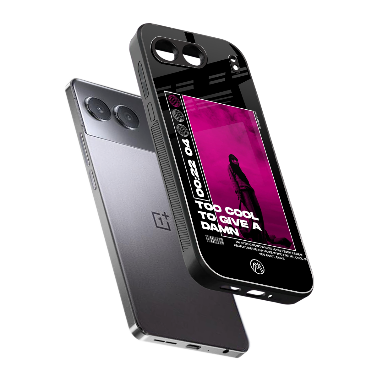 too cool to give a damn back phone cover | glass case for oneplus nord 4