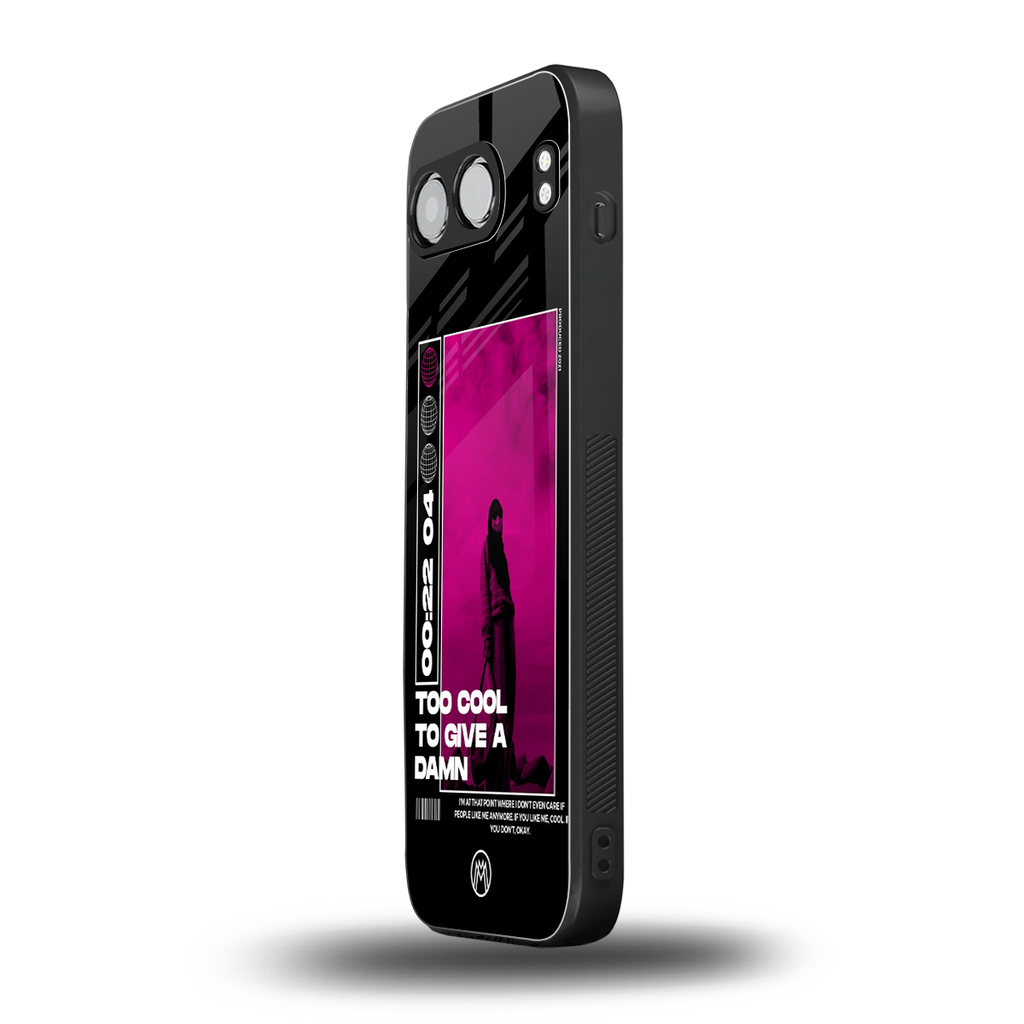 too cool to give a damn back phone cover | glass case for oneplus nord 4