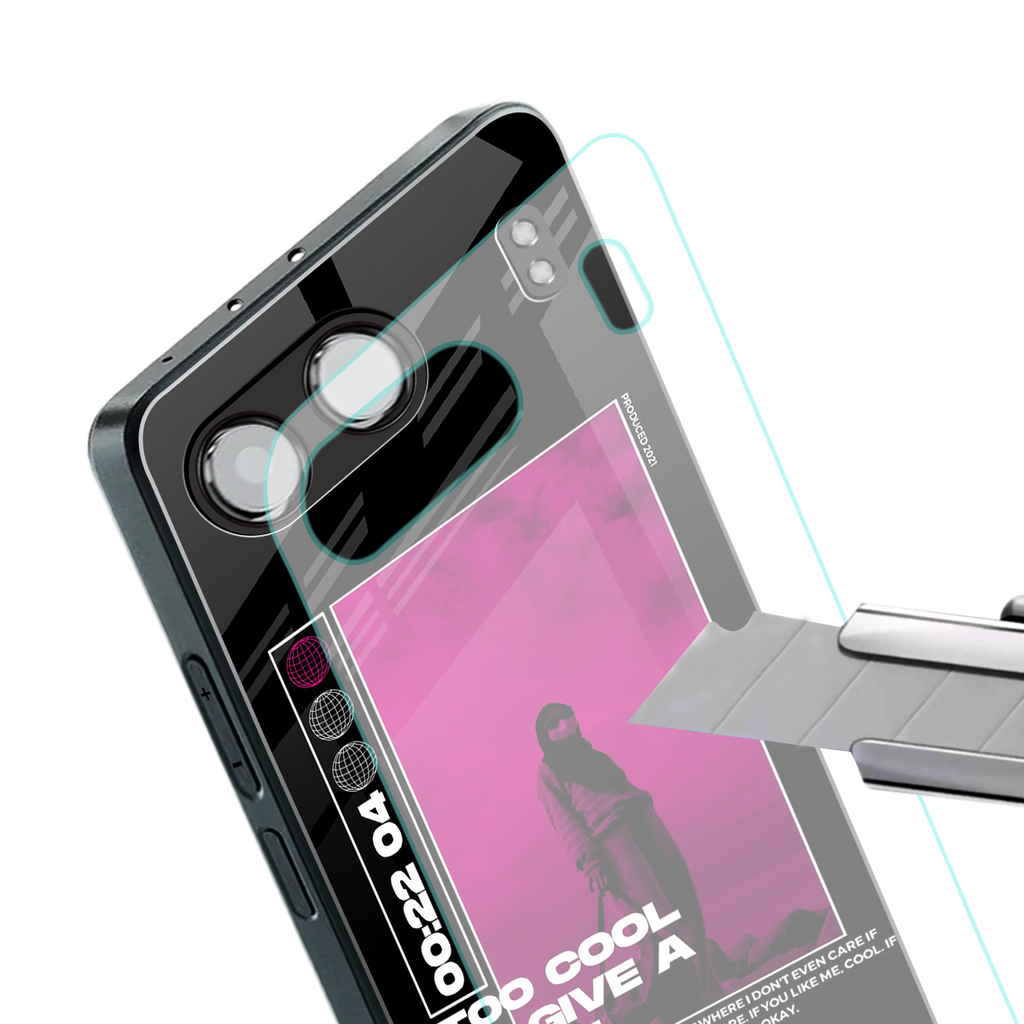 too cool to give a damn back phone cover | glass case for oneplus nord 4