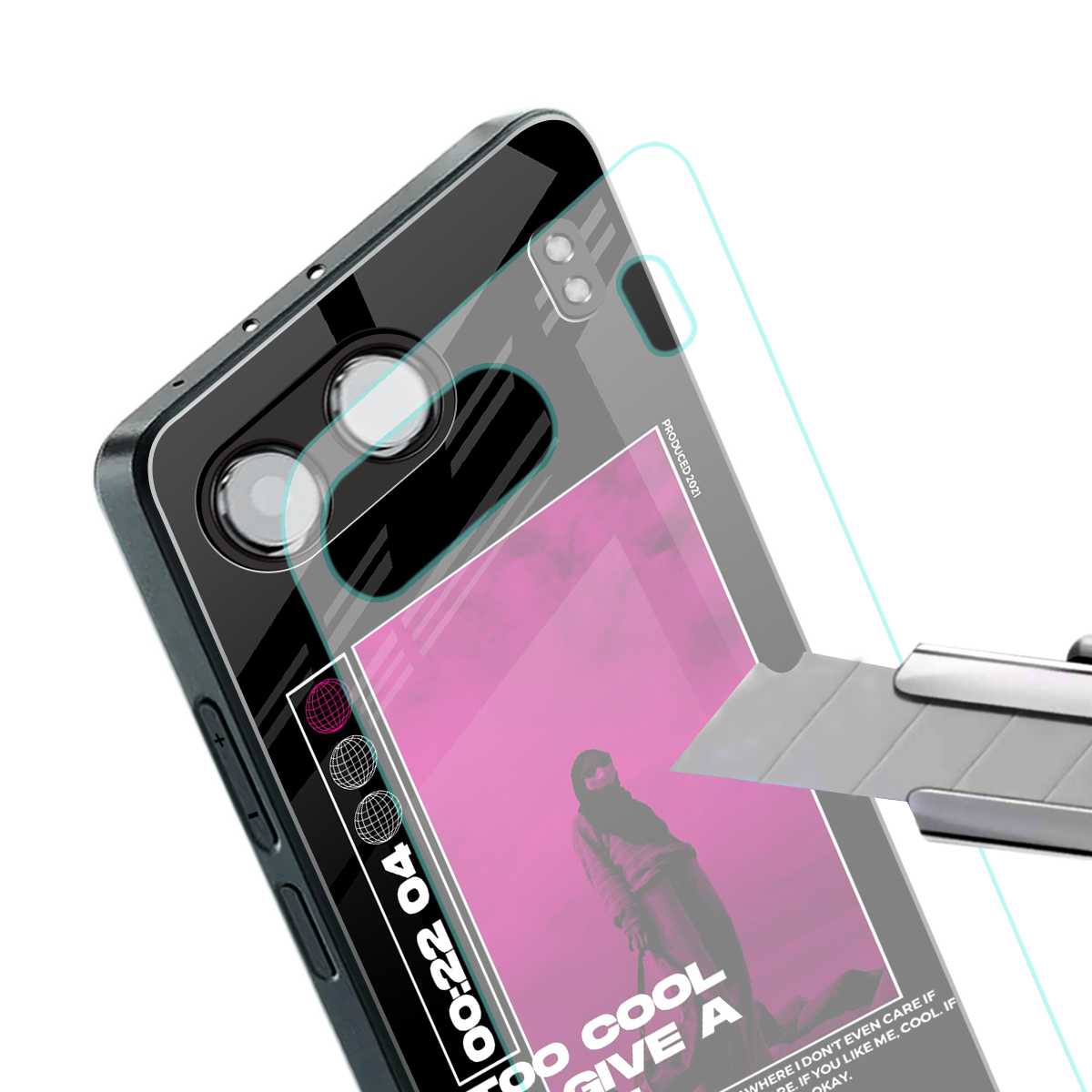too cool to give a damn back phone cover | glass case for oneplus nord 4