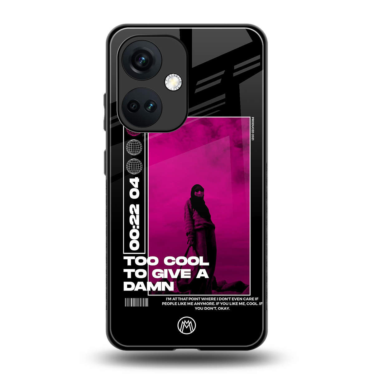 too cool to give a damn back phone cover | glass case for oneplus nord ce 3