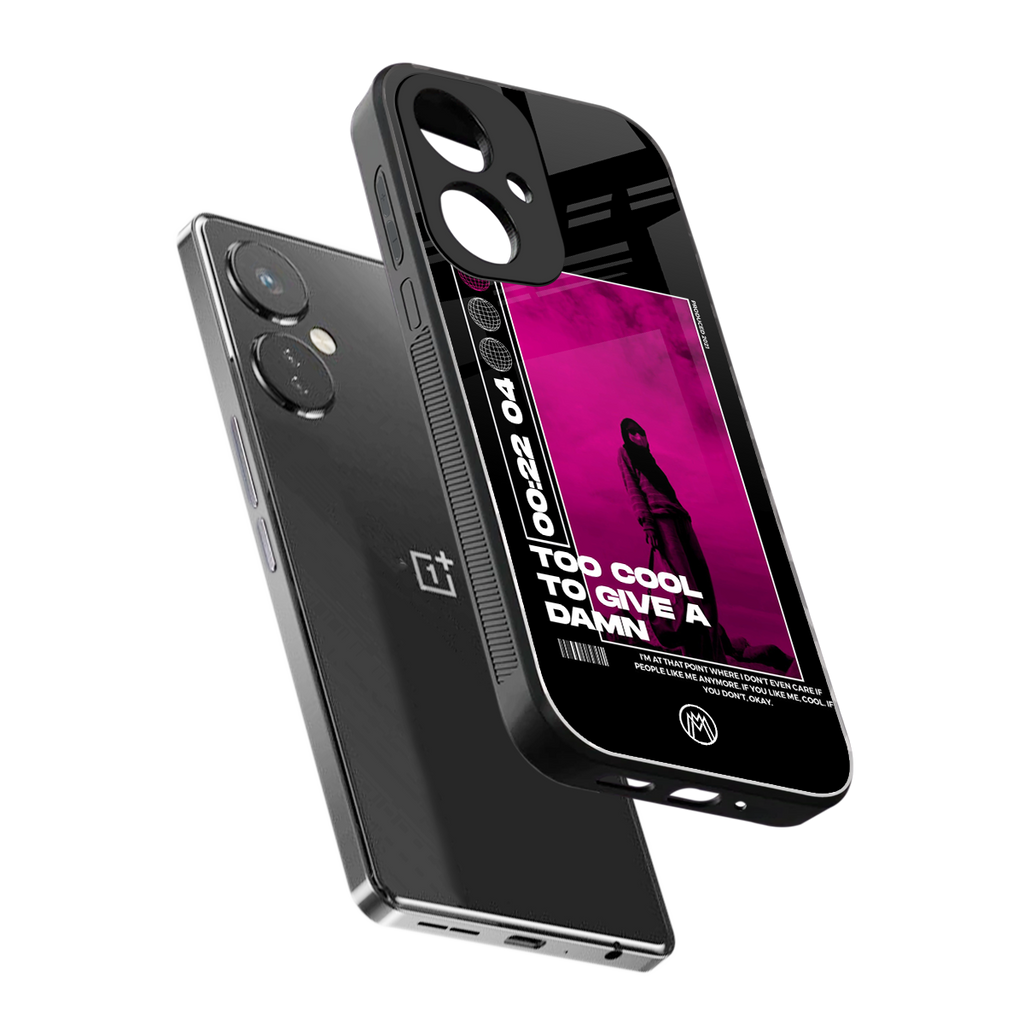 too cool to give a damn back phone cover | glass case for oneplus nord ce 3