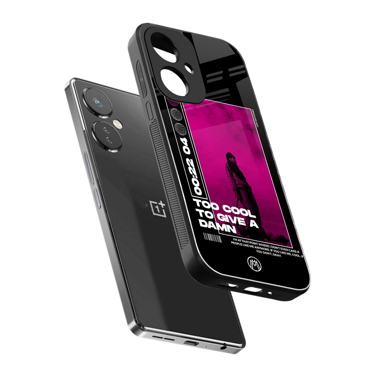 too cool to give a damn back phone cover | glass case for oneplus nord ce 3