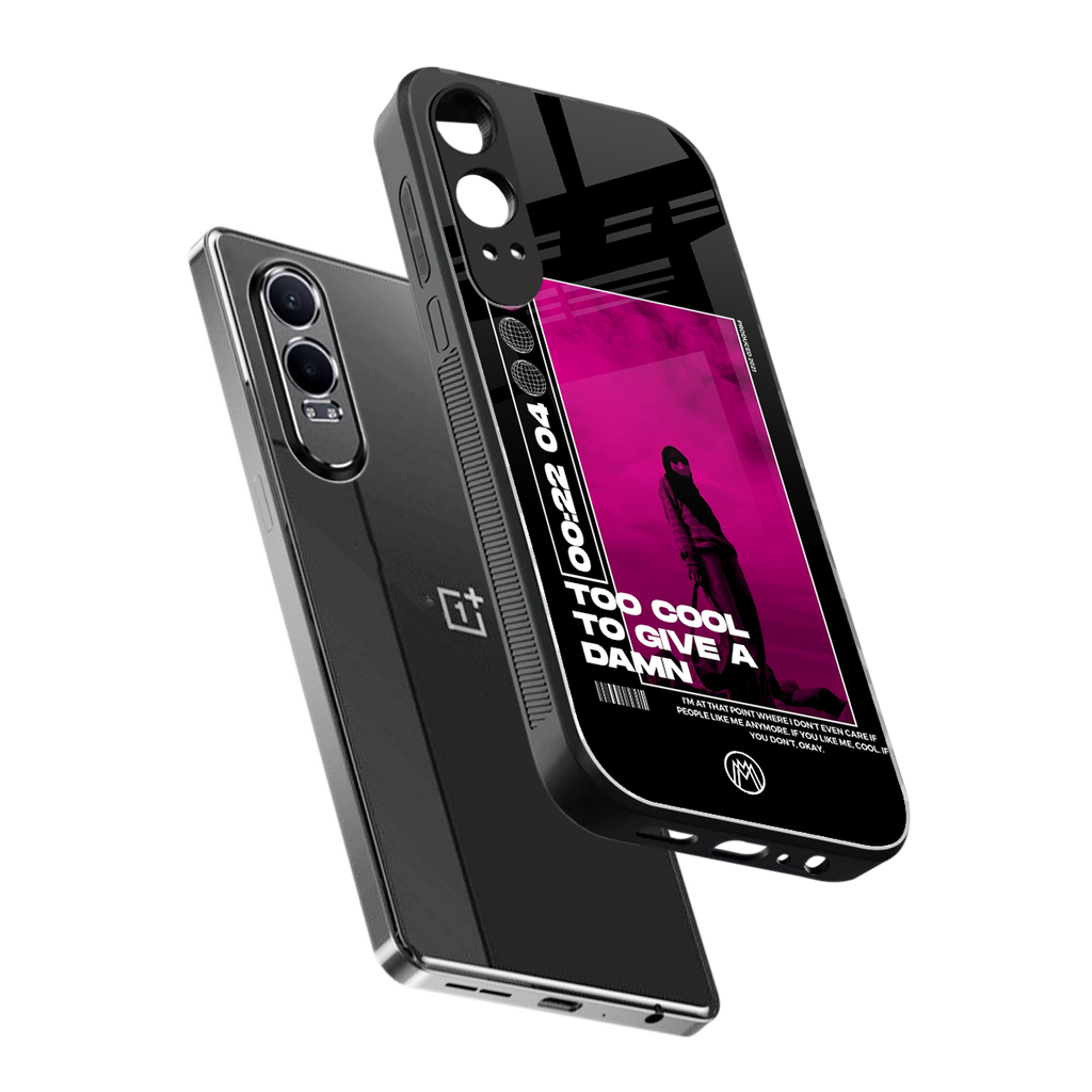 too cool to give a damn back phone cover | glass case for oneplus nord ce 4 lite