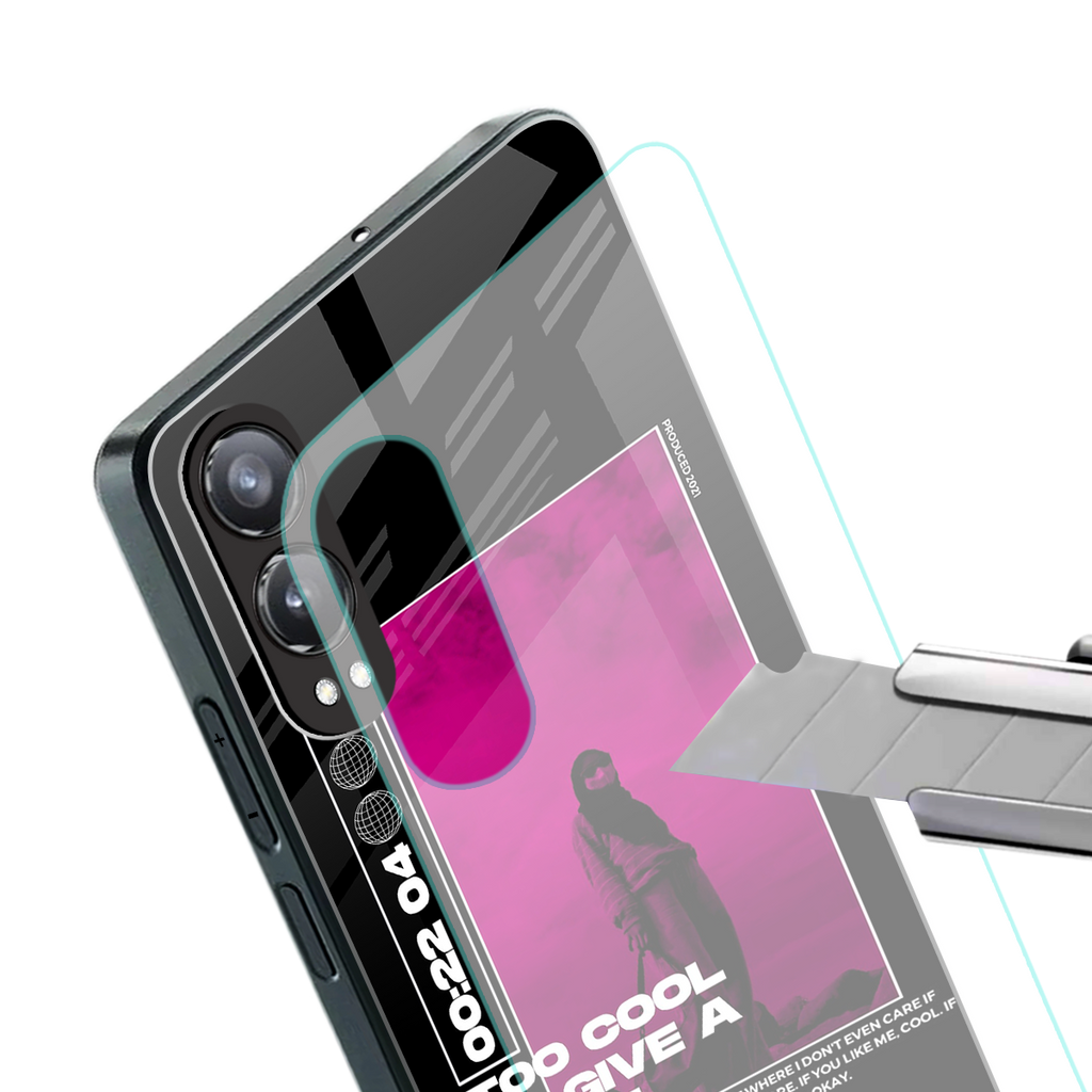 too cool to give a damn back phone cover | glass case for oneplus nord ce 4 lite