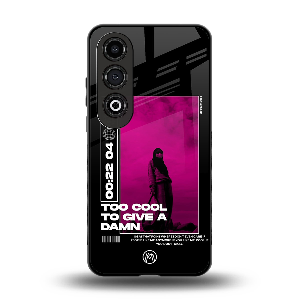 too cool to give a damn back phone cover | glass case for oneplus nord ce 4
