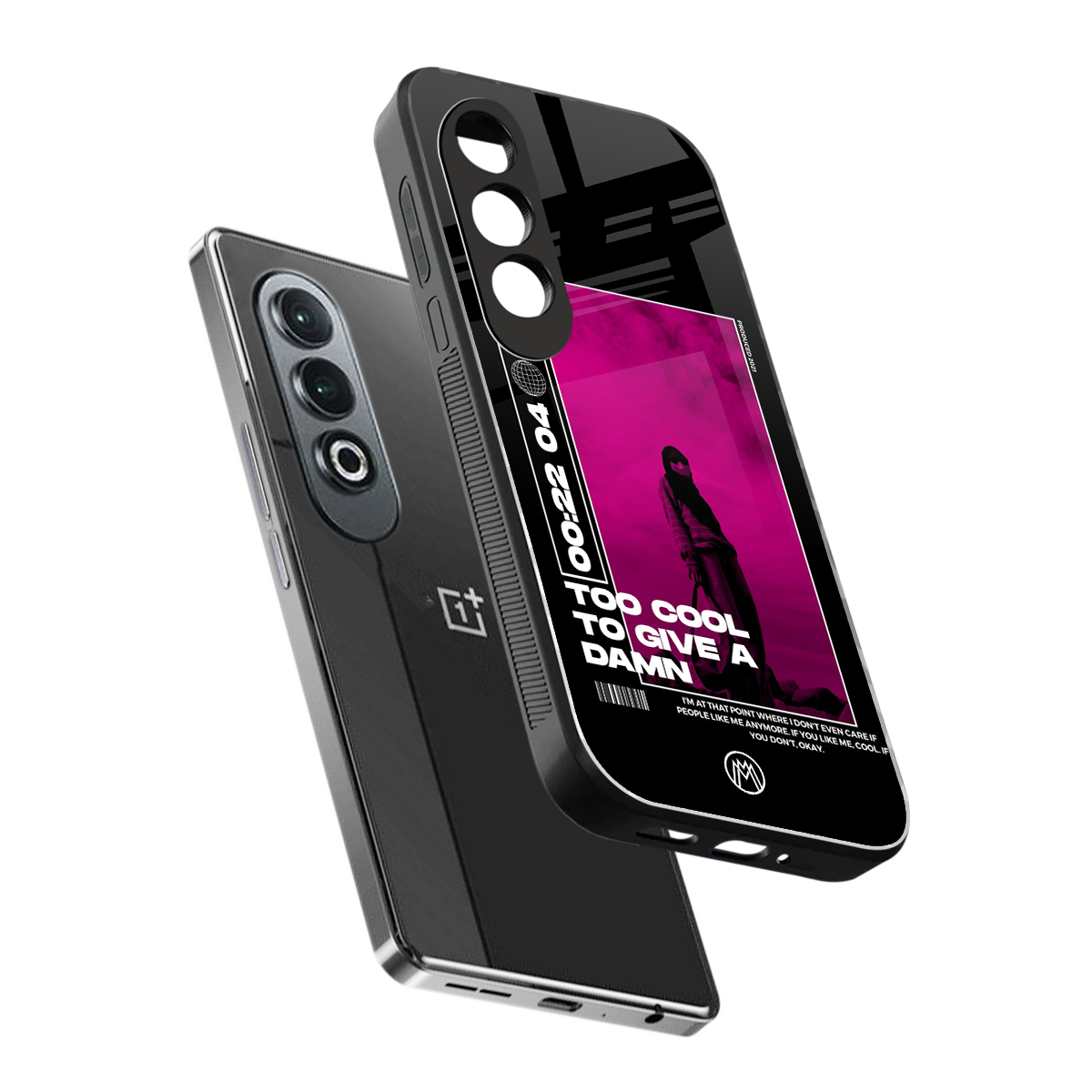 too cool to give a damn back phone cover | glass case for oneplus nord ce 4