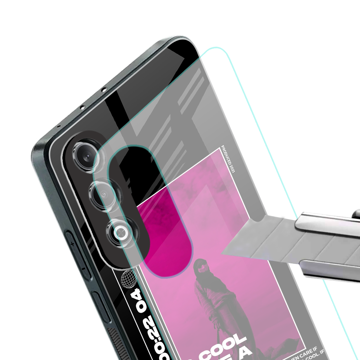too cool to give a damn back phone cover | glass case for oneplus nord ce 4