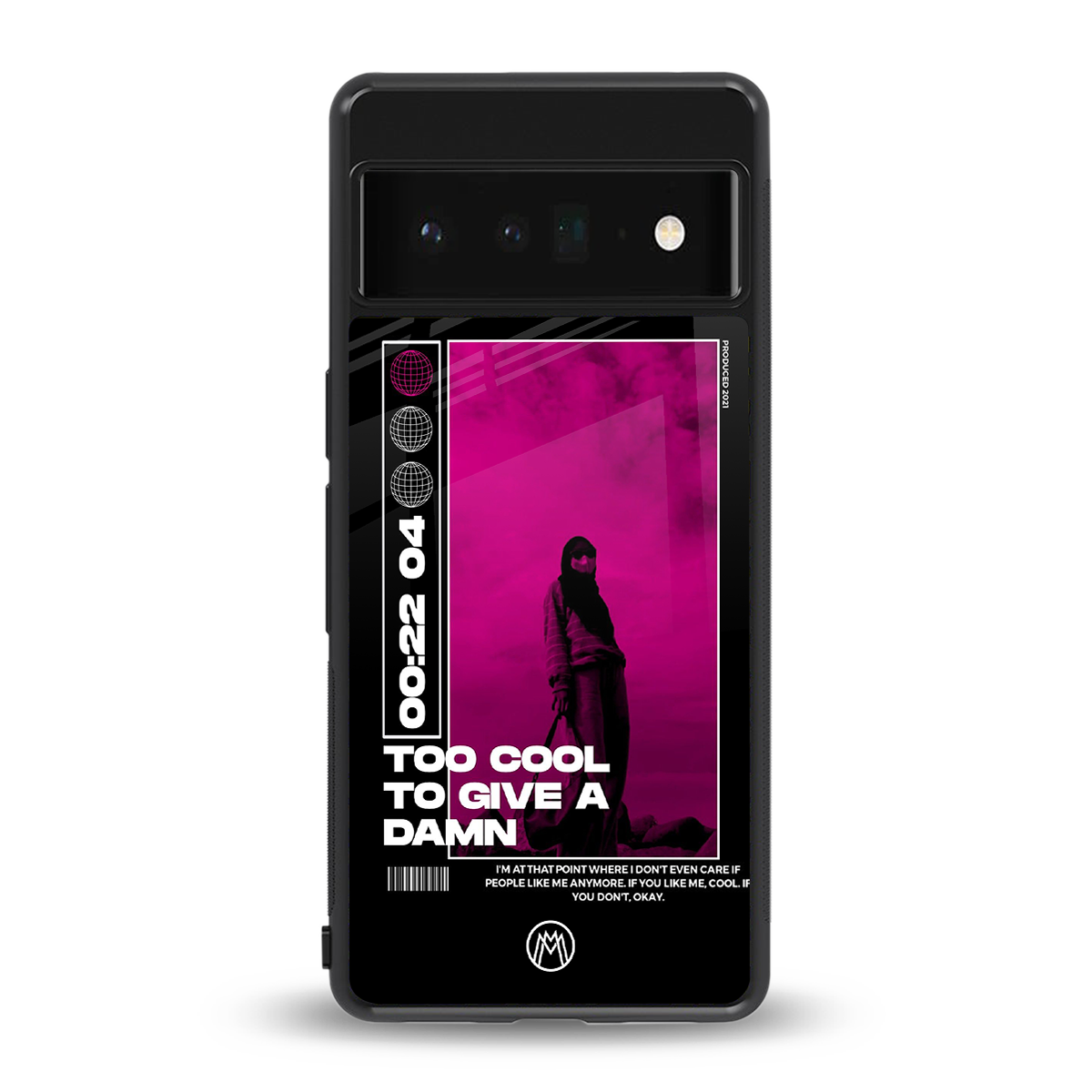 too cool to give a damn back phone cover | glass case for google pixel 6 pro