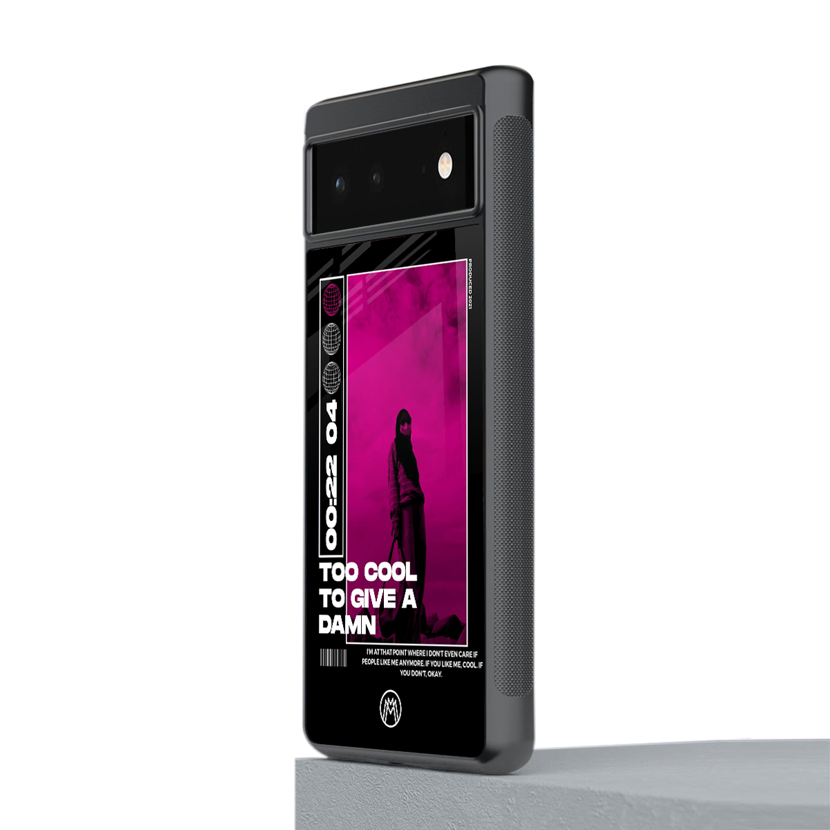 too cool to give a damn back phone cover | glass case for google pixel 6