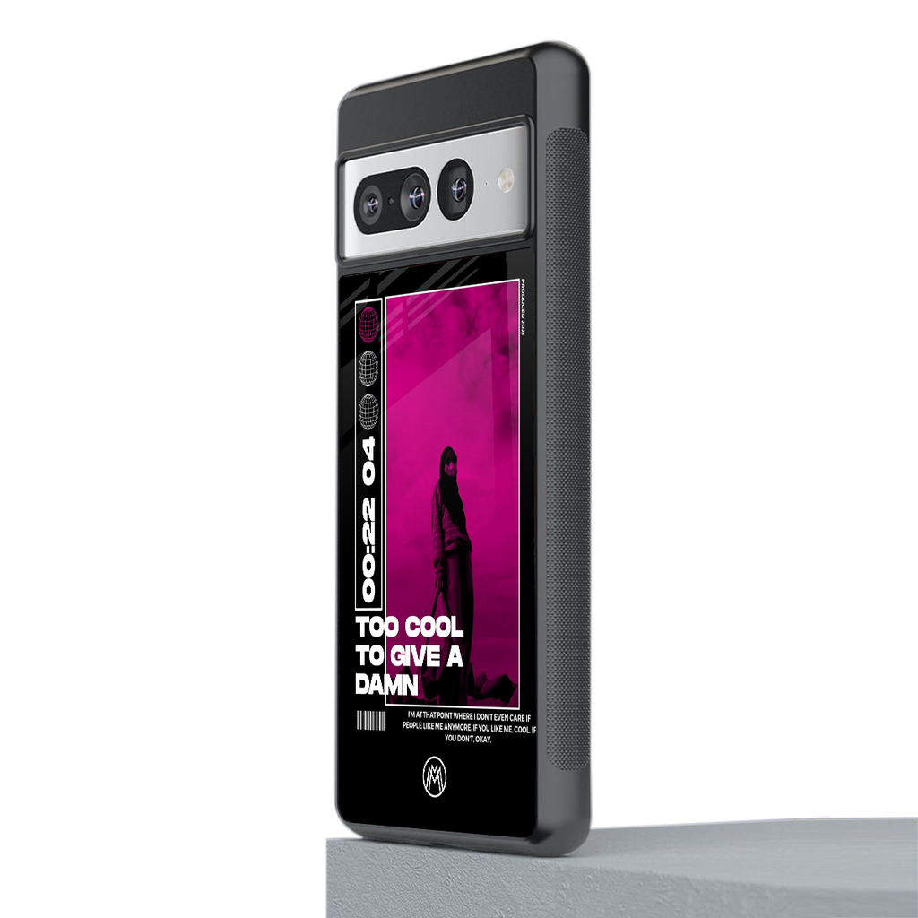 too cool to give a damn back phone cover | glass case for google pixel 7 pro