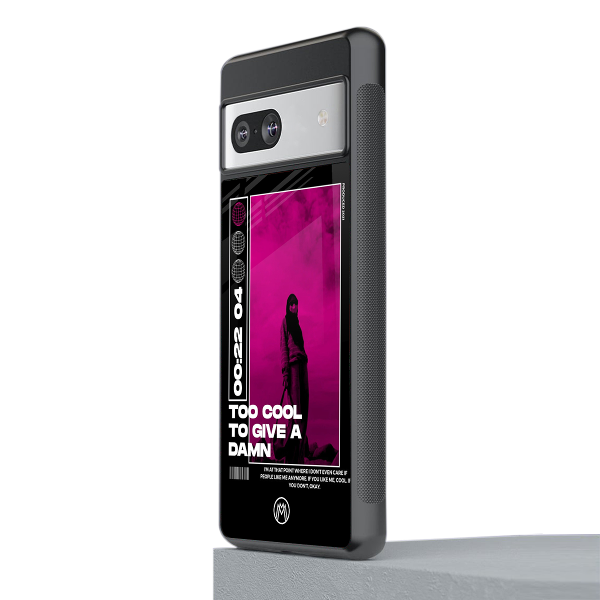 too cool to give a damn back phone cover | glass case for Google Pixel 7