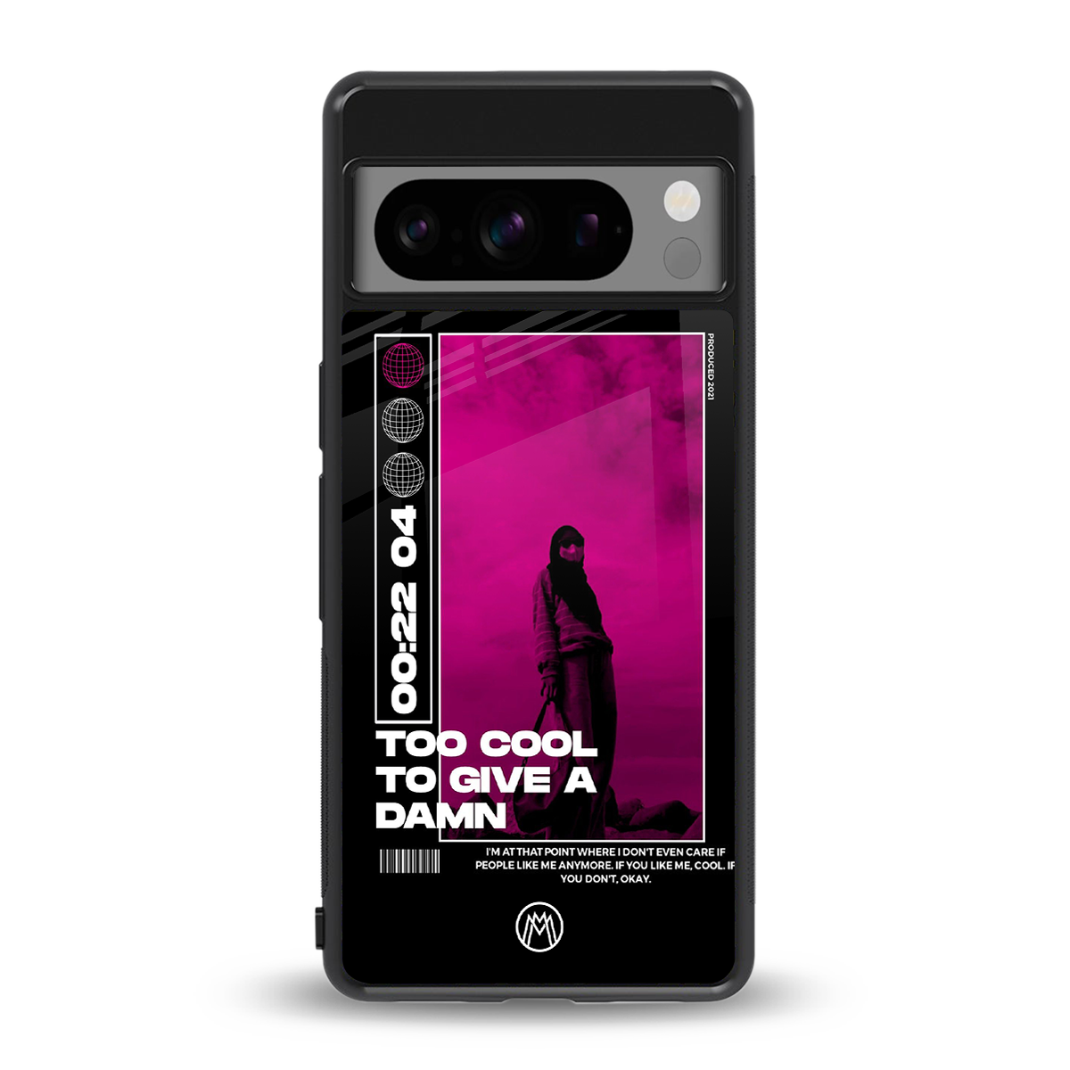 too cool to give a damn back phone cover | glass case for google pixel 8 pro