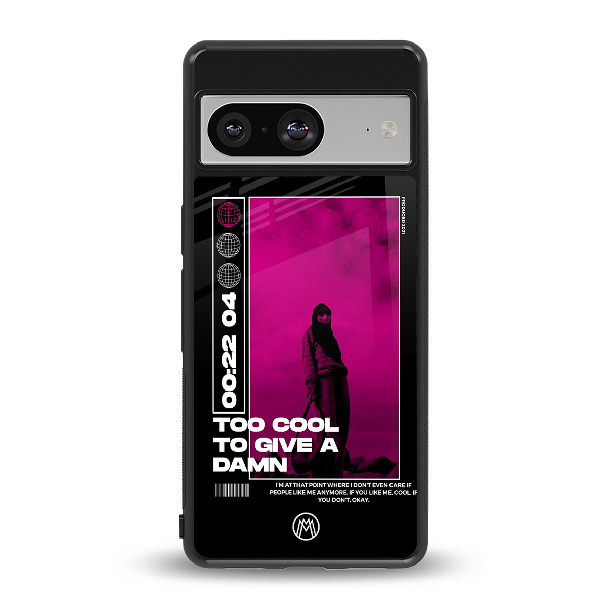 too cool to give a damn back phone cover | glass case for Google Pixel 8