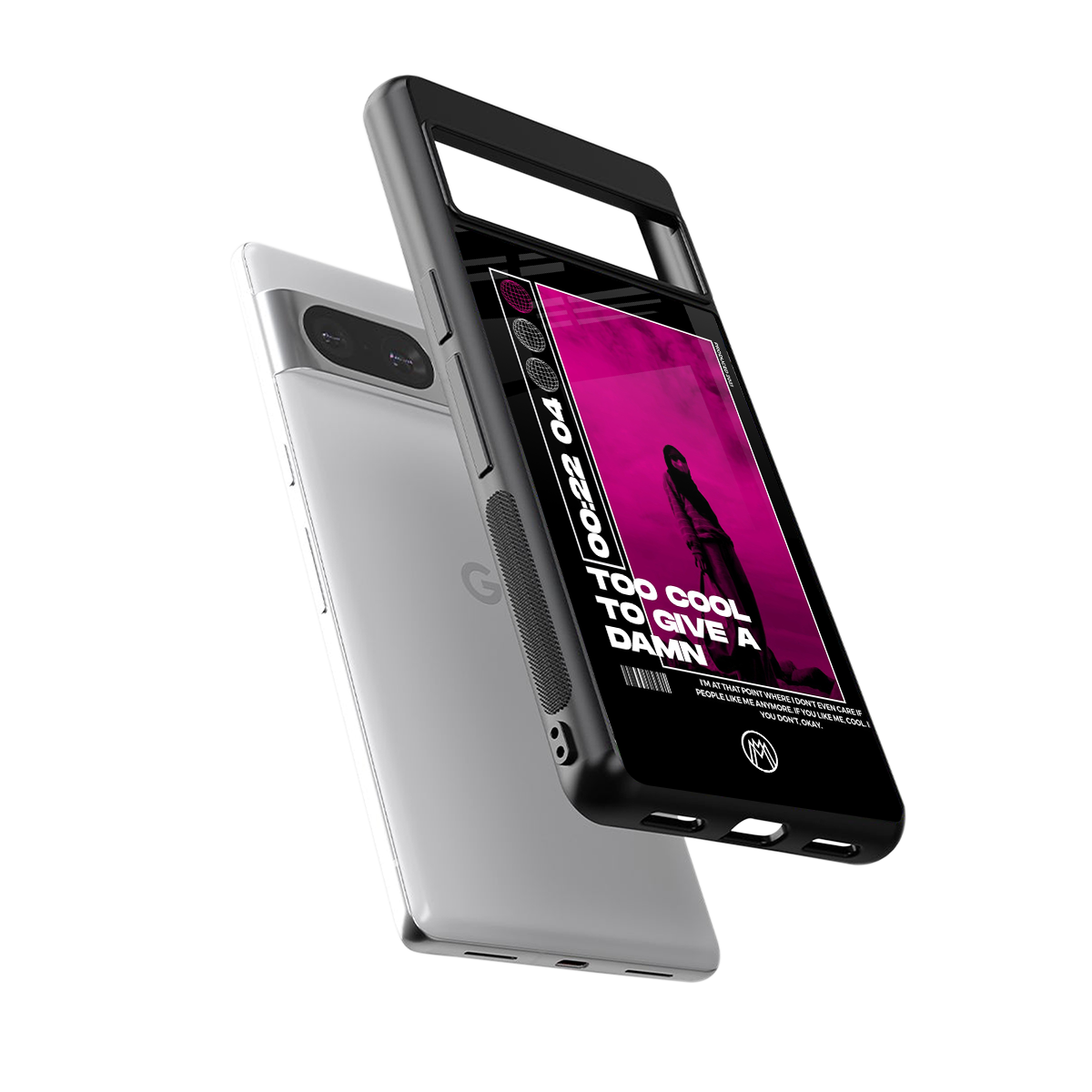 too cool to give a damn back phone cover | glass case for Google Pixel 8