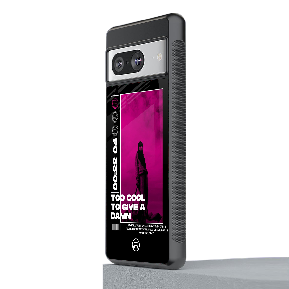 too cool to give a damn back phone cover | glass case for Google Pixel 8
