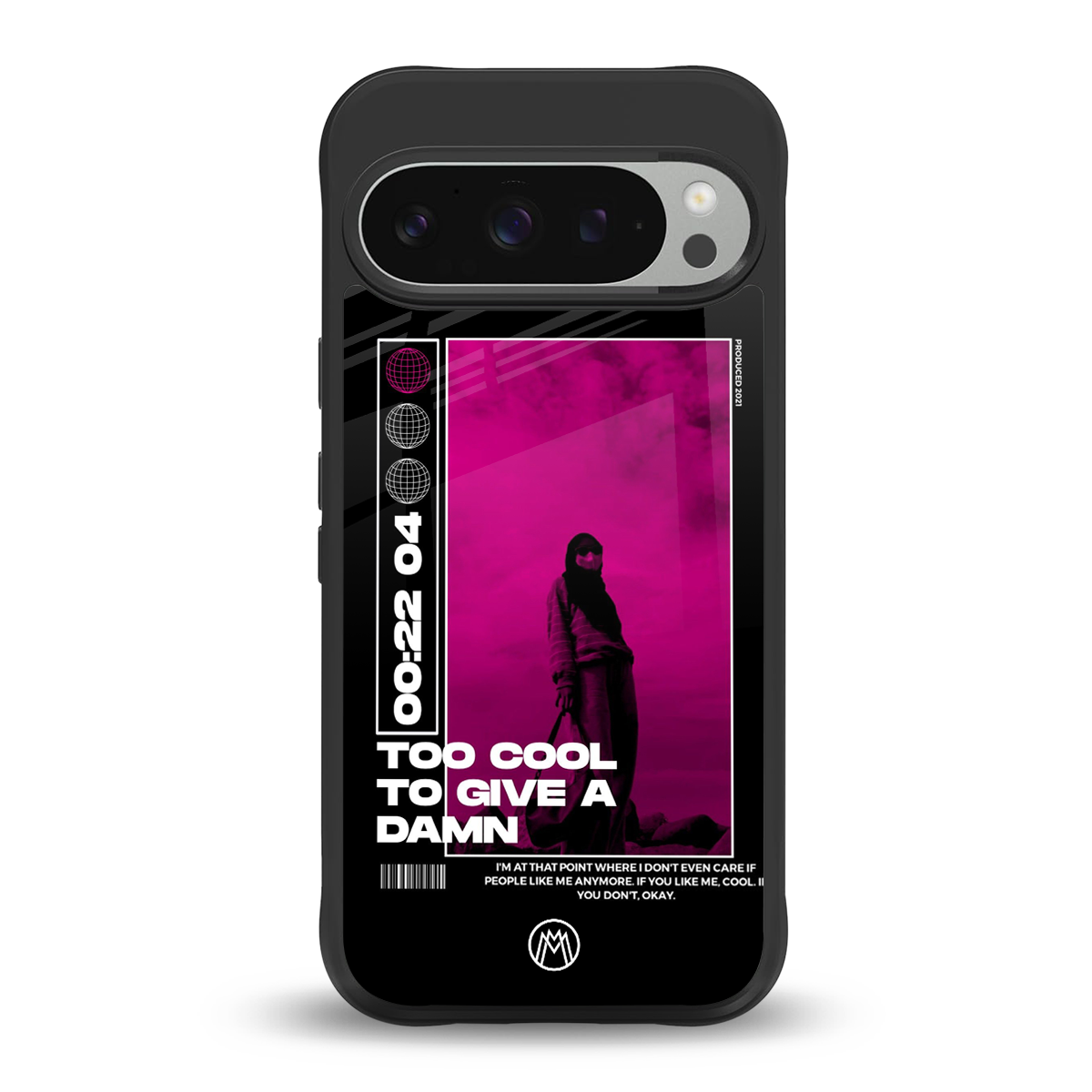 too cool to give a damn back phone cover | glass case for google pixel 9 pro