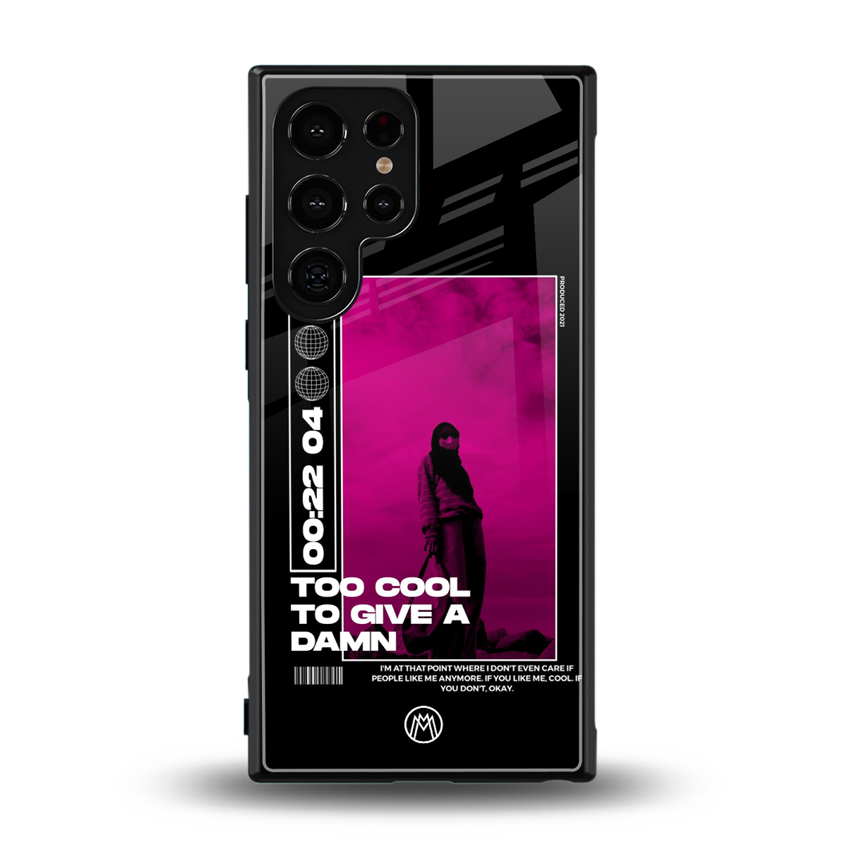 too cool to give a damn back phone cover | glass case for samsung galaxy s24 ultra