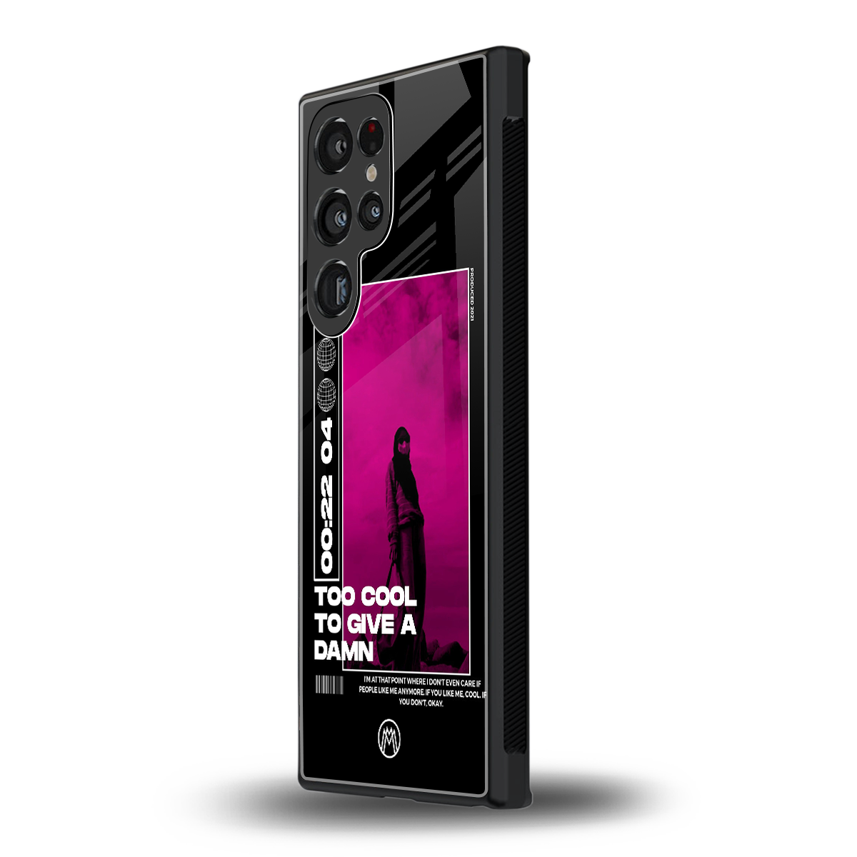 too cool to give a damn back phone cover | glass case for samsung galaxy s23 ultra