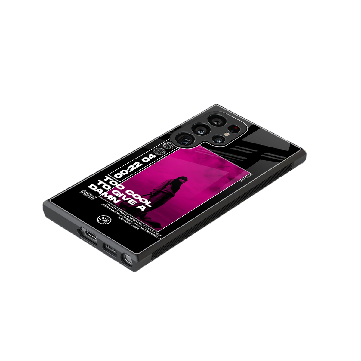 too cool to give a damn back phone cover | glass case for samsung galaxy s24 ultra