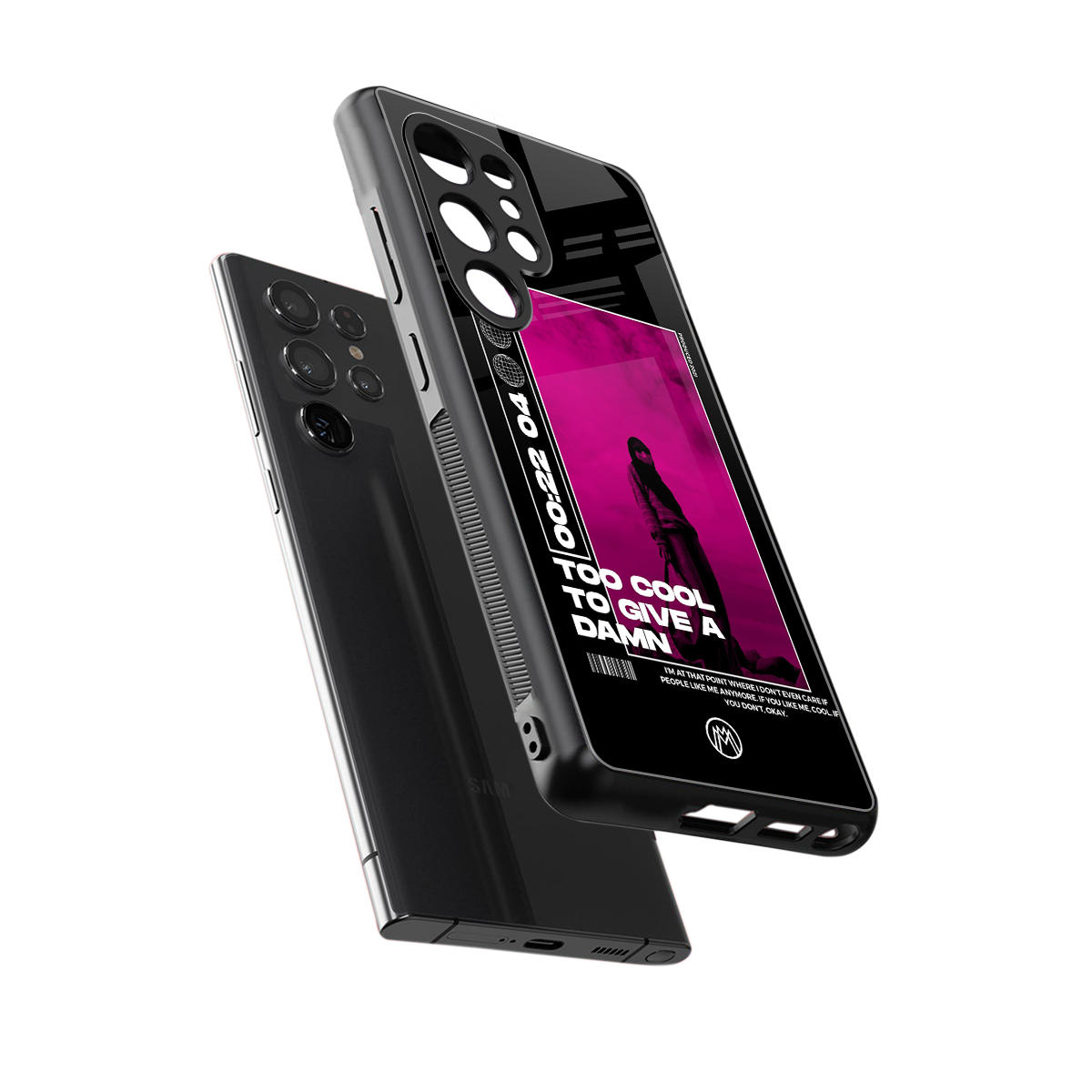 too cool to give a damn back phone cover | glass case for samsung galaxy s25 ultra