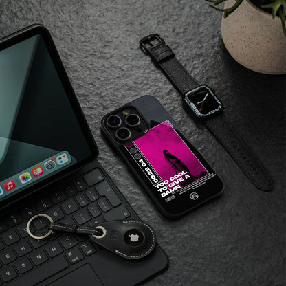 too cool to give a damn back phone cover | glass case for iphone 15 pro max