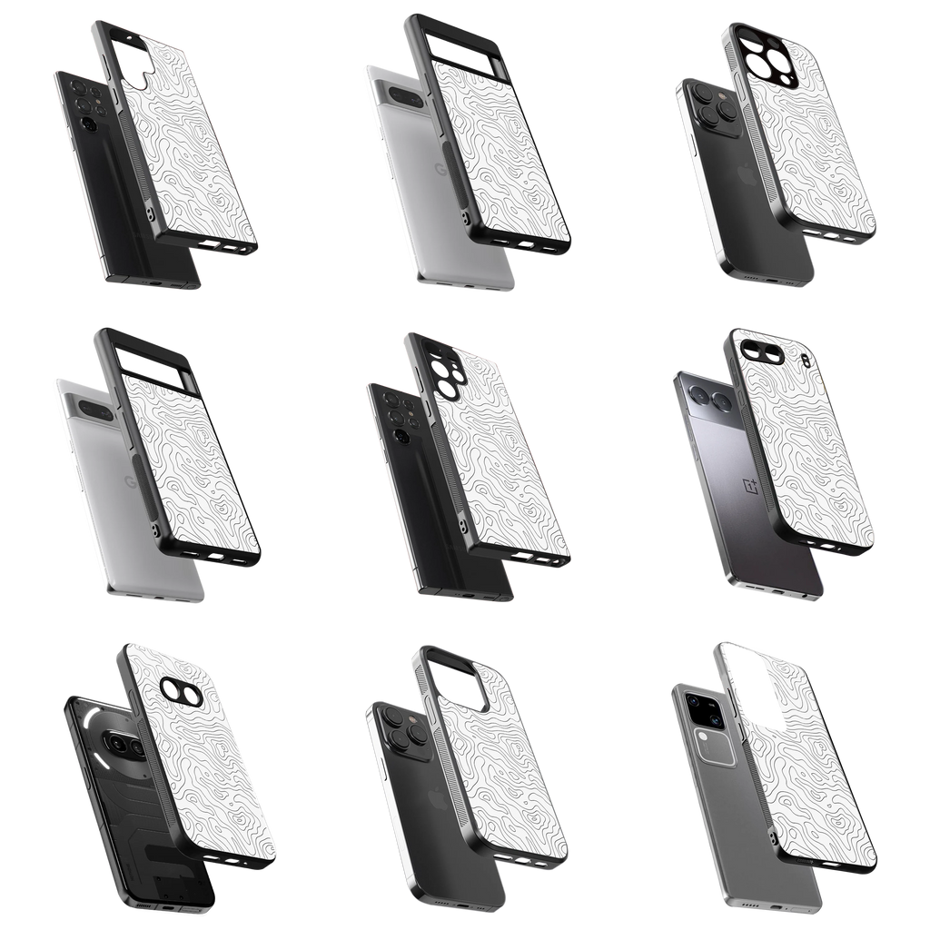Durable Glass Back Mobile Case for iPhone, Samsung, OnePlus, Google Pixel, Redmi, Vivo, Oppo