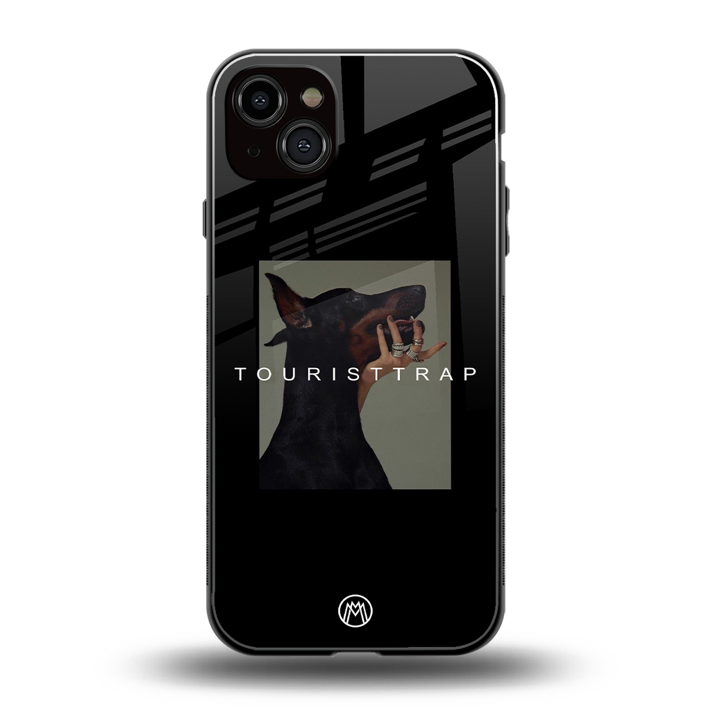 tourist trap back phone cover | glass case for iphone 15 plus
