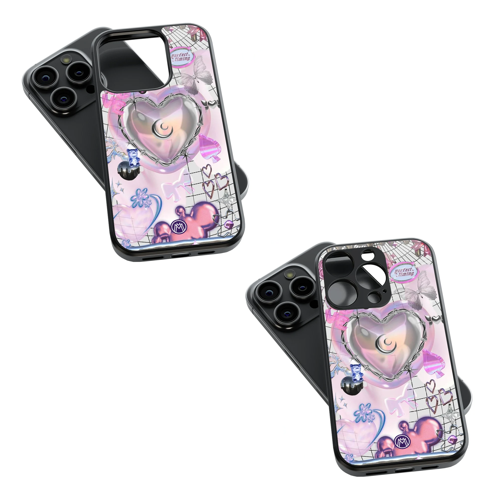 Trendy Glass Back Mobile Case for iPhone, Samsung, Redmi, OnePlus, Google Pixel, Motorola