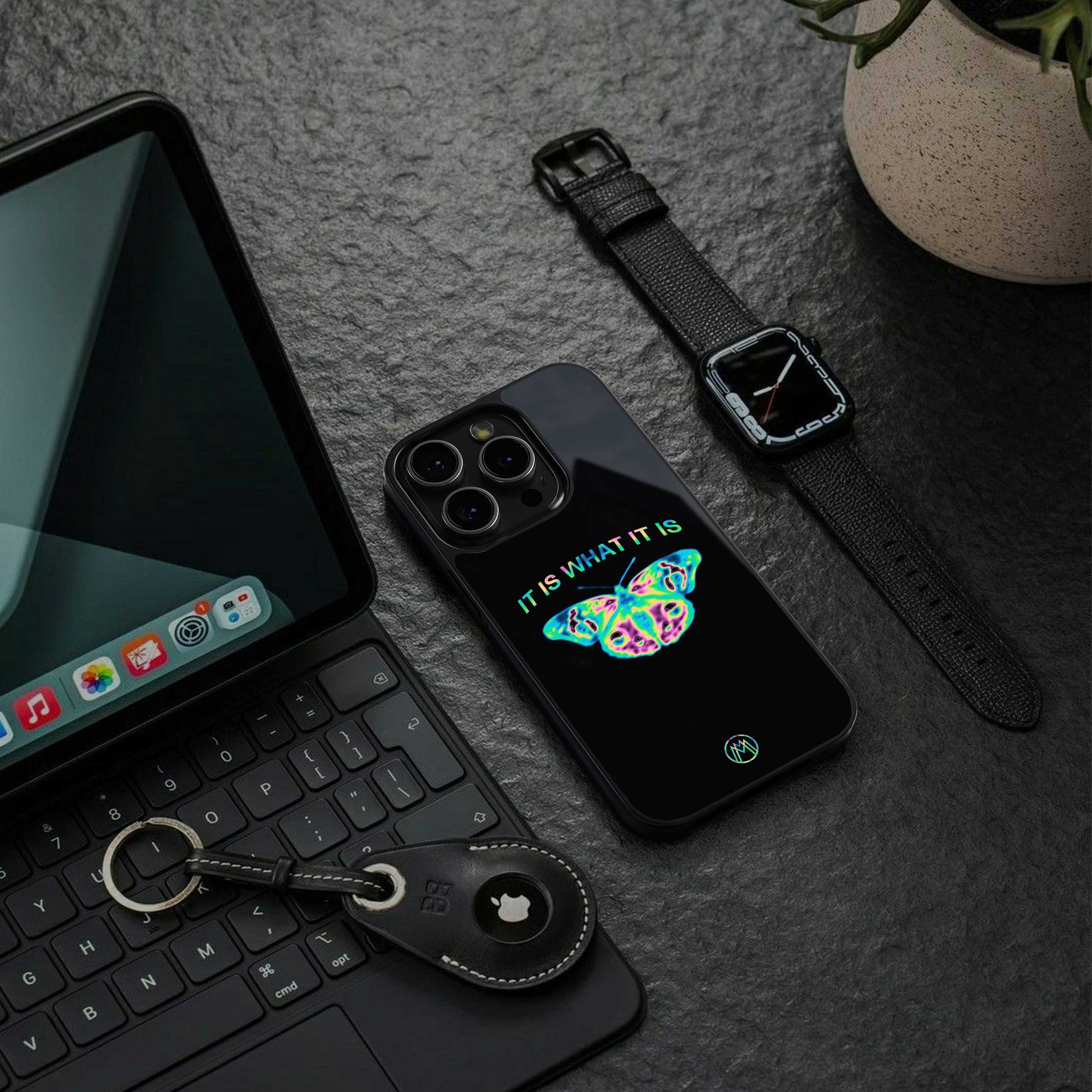 tranquil back phone cover | glass case for iphone 13 pro max