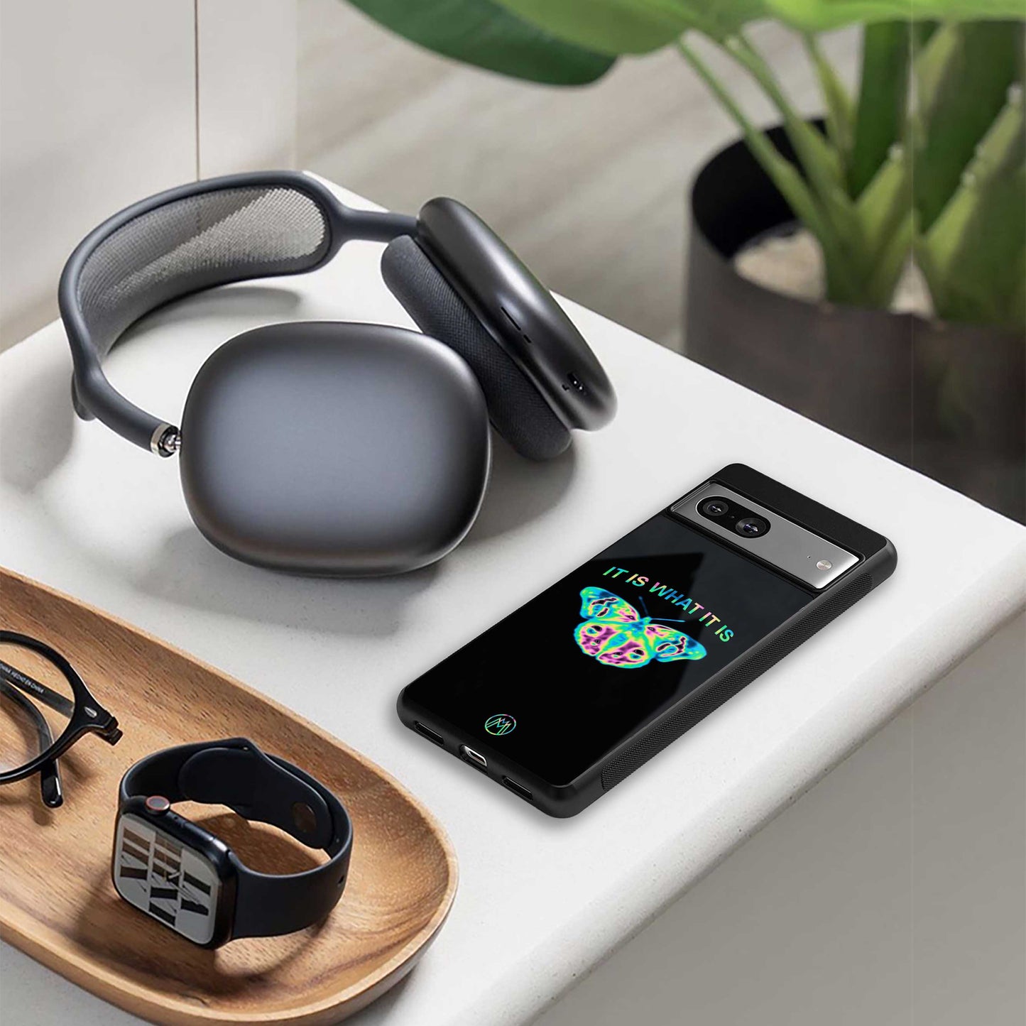 tranquil back phone cover | glass case for iphone 13 pro