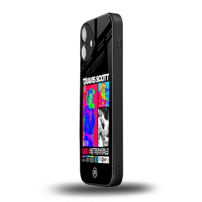 travis scott astroworld back phone cover | glass case for iphone 16 plus