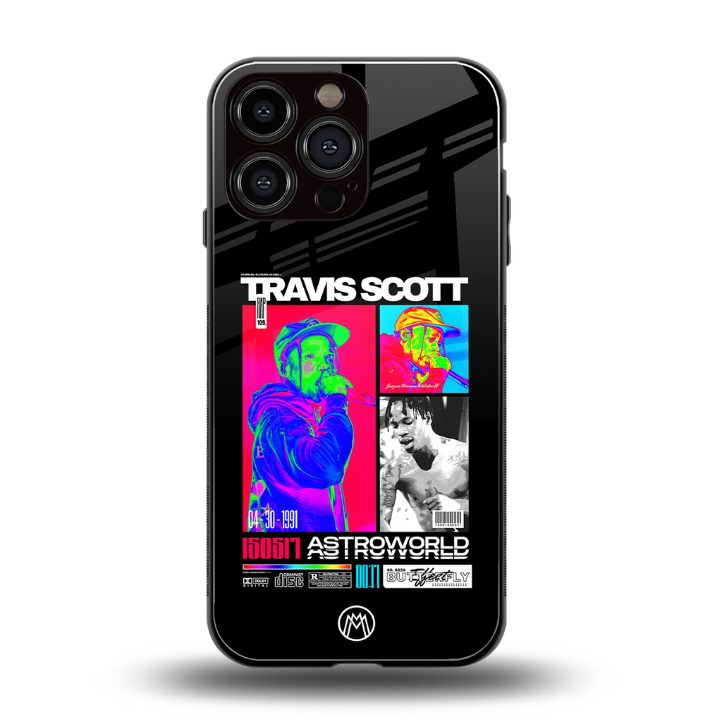 travis scott astroworld back phone cover | glass case for iphone 16 pro max