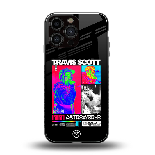 travis scott astroworld back phone cover | glass case for iphone 16 pro max