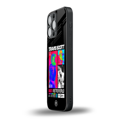travis scott astroworld back phone cover | glass case for iphone 16 pro max