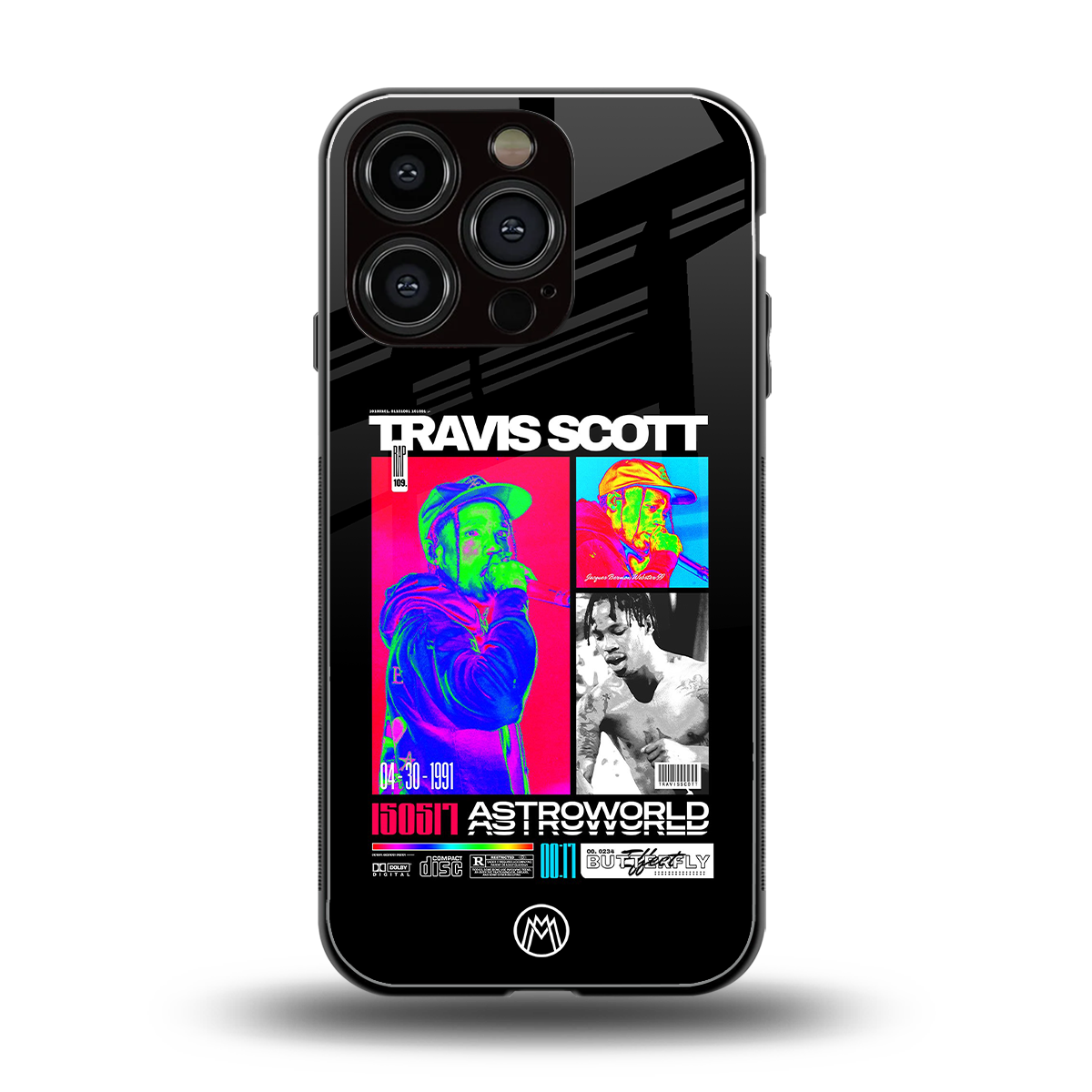 travis scott astroworld back phone cover | glass case for iphone 16 pro