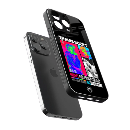 travis scott astroworld back phone cover | glass case for iphone 16 pro