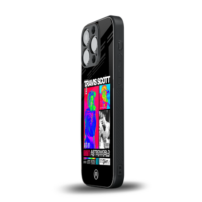travis scott astroworld back phone cover | glass case for iphone 16 pro