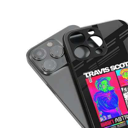 travis scott astroworld back phone cover | glass case for iphone 16 pro