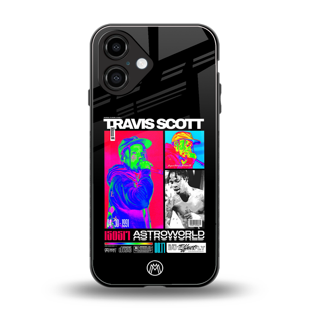 travis scott astroworld back phone cover | glass case for iphone 16