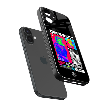travis scott astroworld back phone cover | glass case for iphone 16
